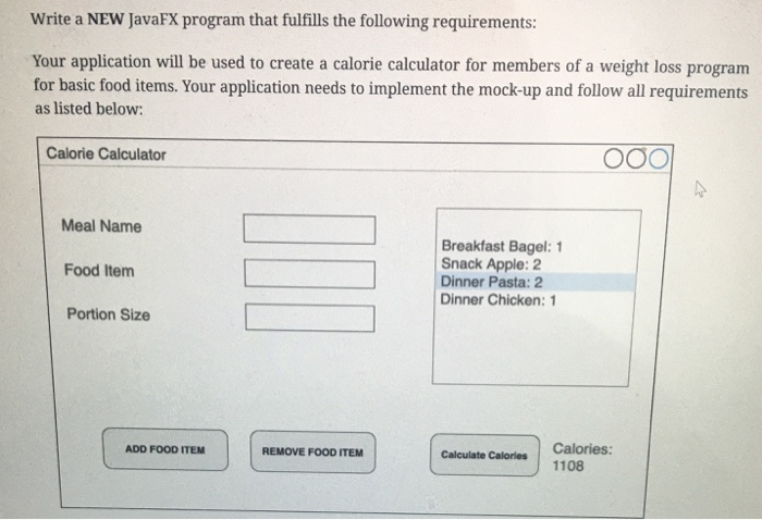 Write a NEW JavaFX program that fulfills the | Chegg.com