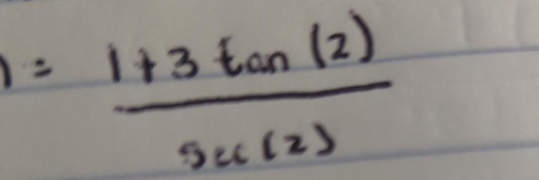 TAN 1 3 SEC 1 2 IS EQUAL TO visual data 4