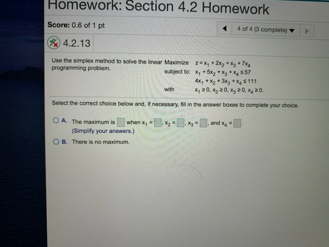 Solved Homework: Section 4.2 Homework Score: 0.6 of 1 pt 4 | Chegg.com