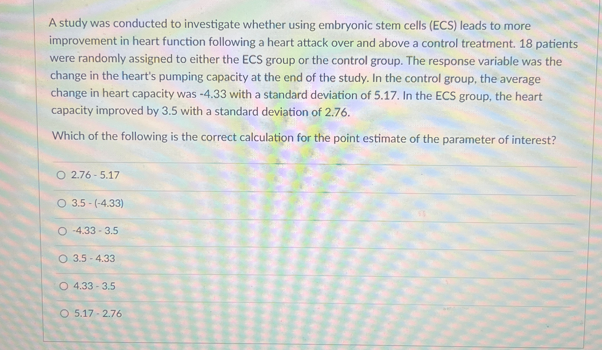 Solved A study was conducted to investigate whether using | Chegg.com