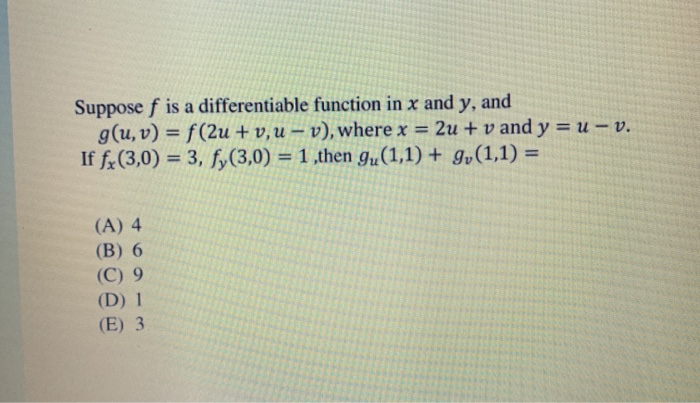 Solved Suppose F Is A Differentiable Function In X And Y Chegg Com