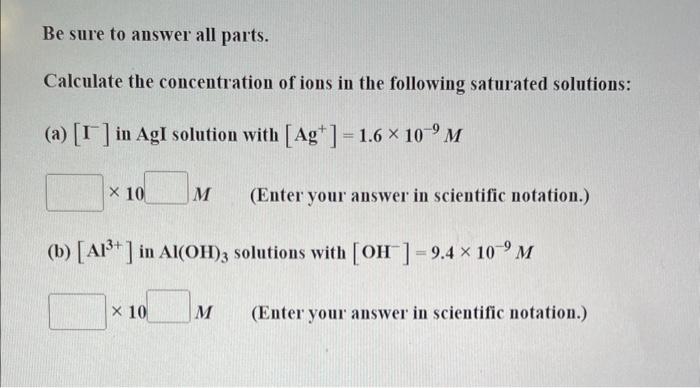 Solved Be Sure To Answer All Parts. Calculate The Molar | Chegg.com