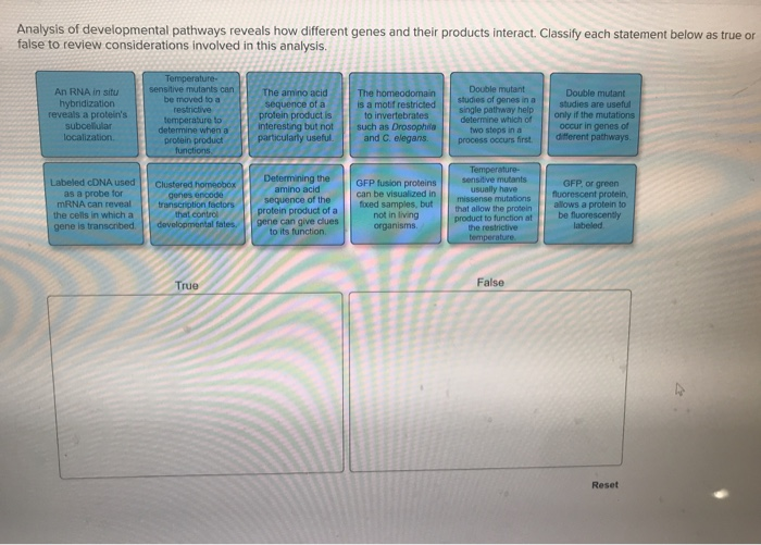 Solved Analysis of developmental pathways reveals how | Chegg.com