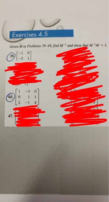 M 40 Math Problem Solved Exercises 4.5 Given Min Problems 39-48, find and show | Chegg.com