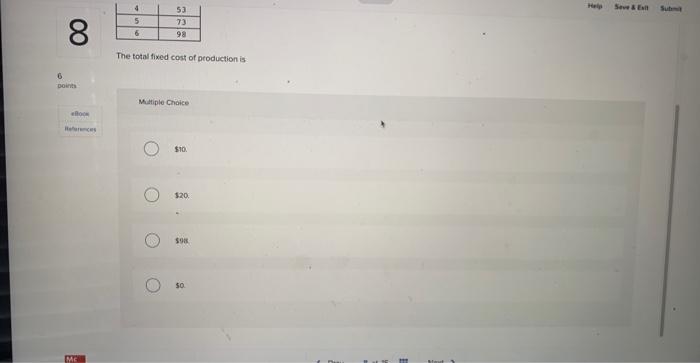 Solved Use the following table to answer the next question. | Chegg.com