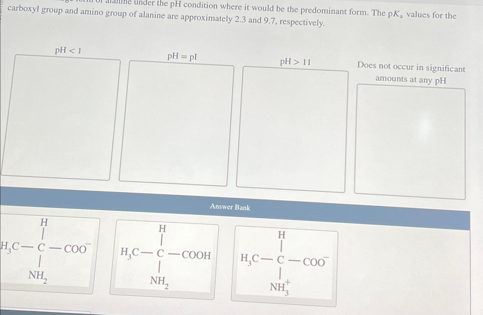 Solved the pH condition where it would be the predominant | Chegg.com