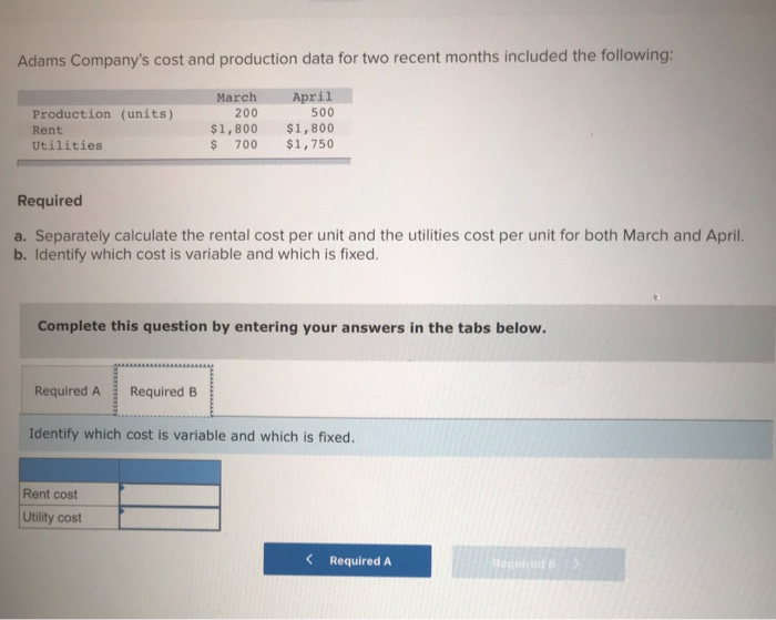 Solved The Following Variable Production Costs Apply To | Chegg.com