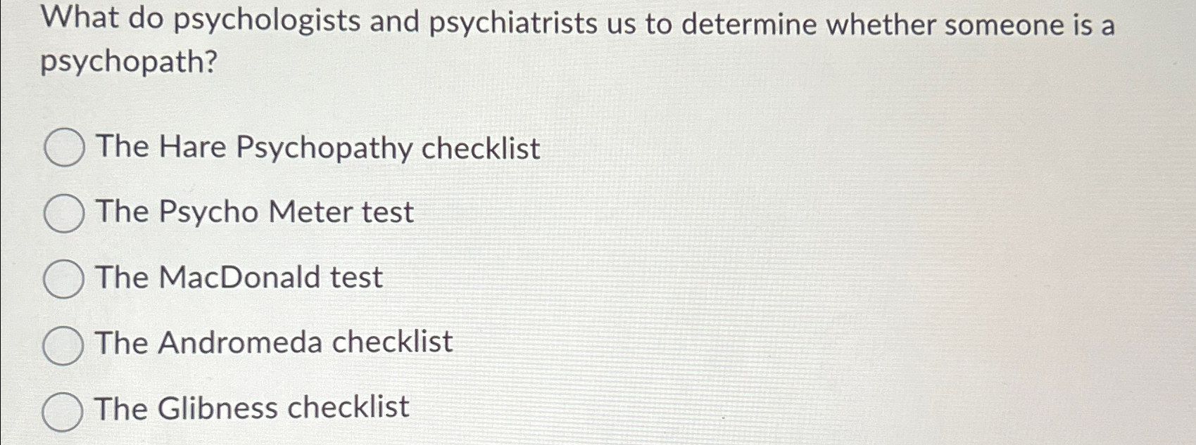 Solved What do psychologists and psychiatrists us to | Chegg.com