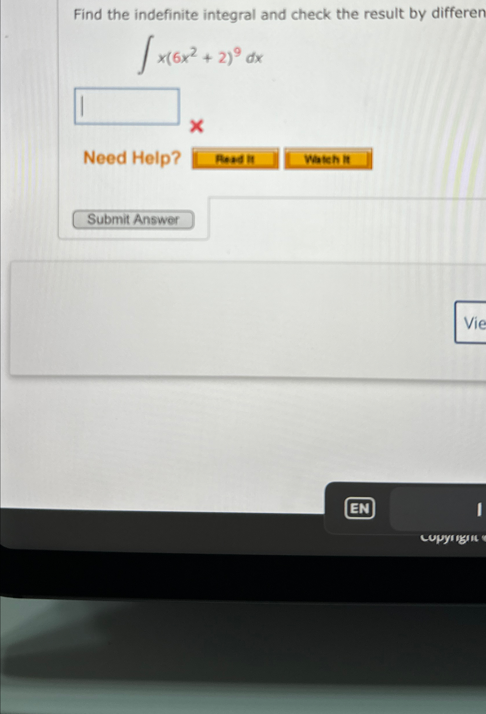 Solved Find the indefinite integral and check the result by | Chegg.com