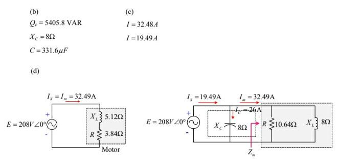Solved Problem 1. A 5-hp motor with a 0.6 lagging power | Chegg.com