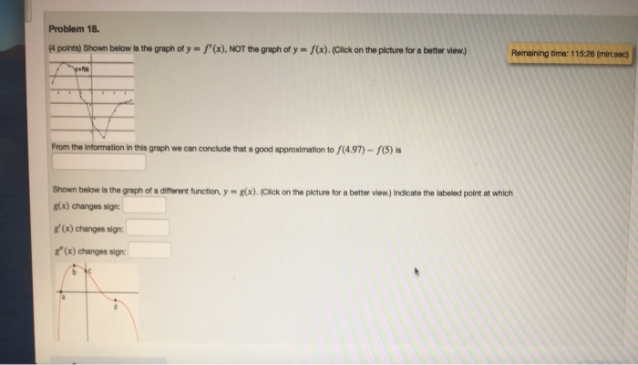 Solved Problem 18. (4 points) Shown below is the graph of y | Chegg.com