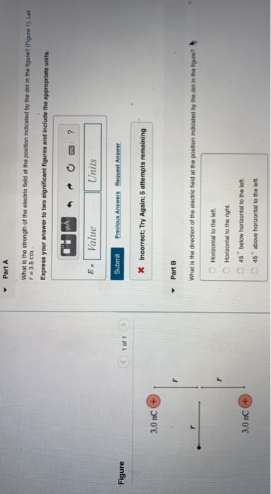 Solved - Part A What is the strength of the electric field | Chegg.com