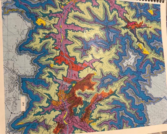 Solved 17. Geologic Map of Part of the Grand Canyon - | Chegg.com