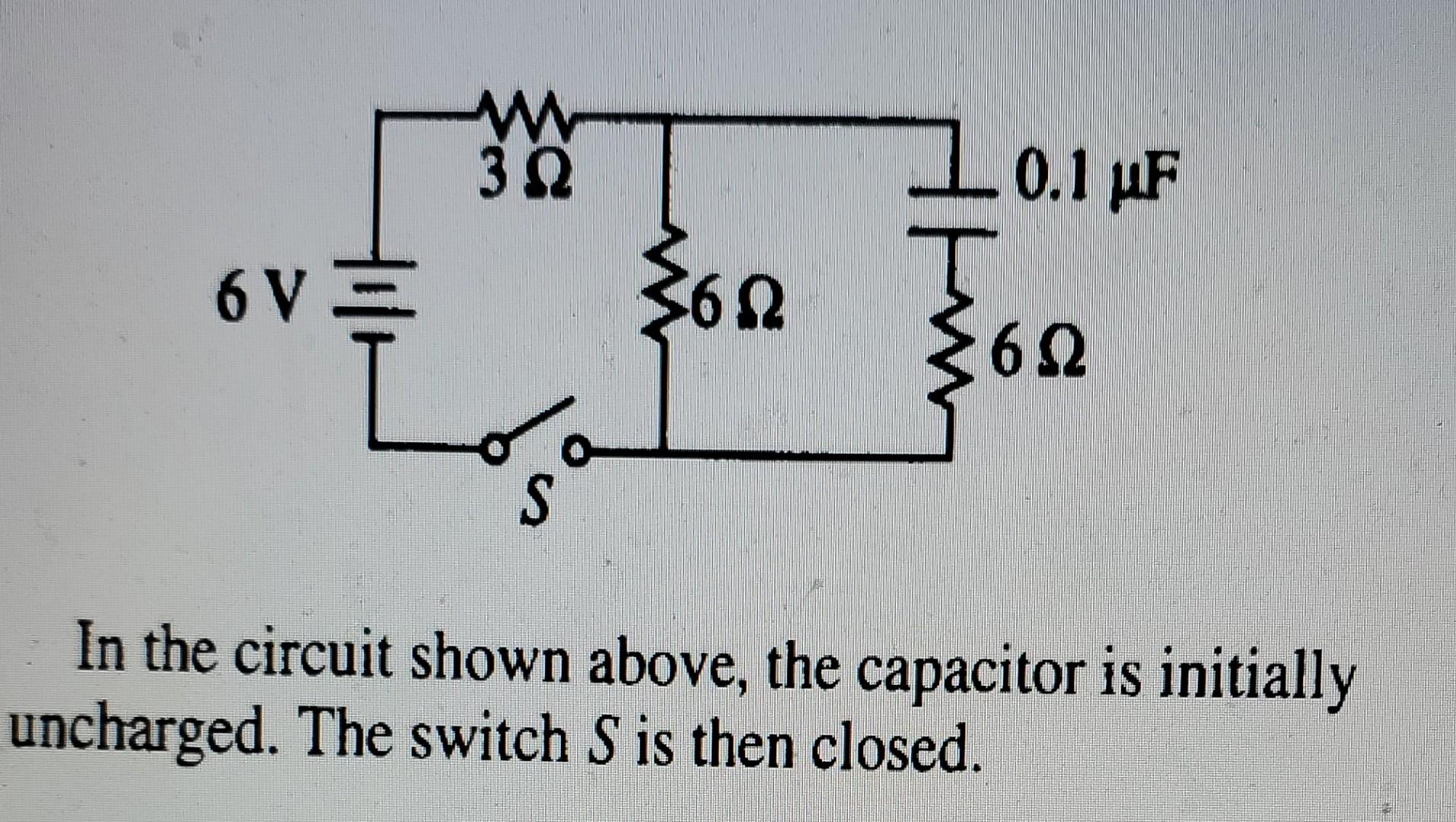 Solved with the capacitor fully charged, determine the