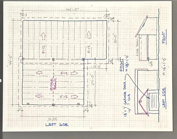 Solved calculate loads to all primeters 40 psf for roofs , | Chegg.com