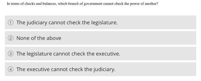 the principle of check and balances empowers the judiciary to