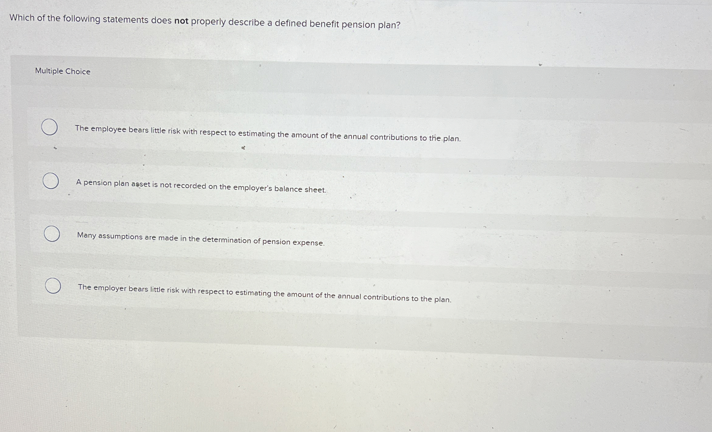 Solved Which of the following statements does not properly