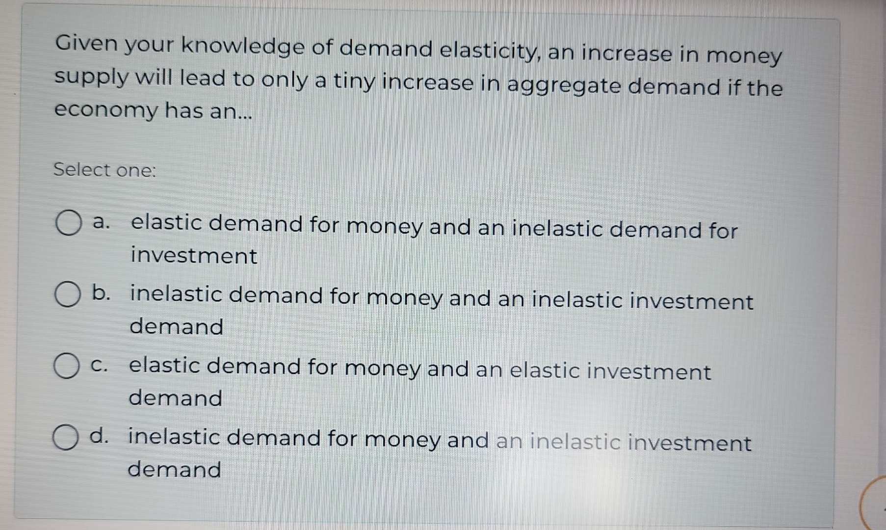 Elastics Inv Solved Given your knowledge of demand elasticity, an | Chegg.com