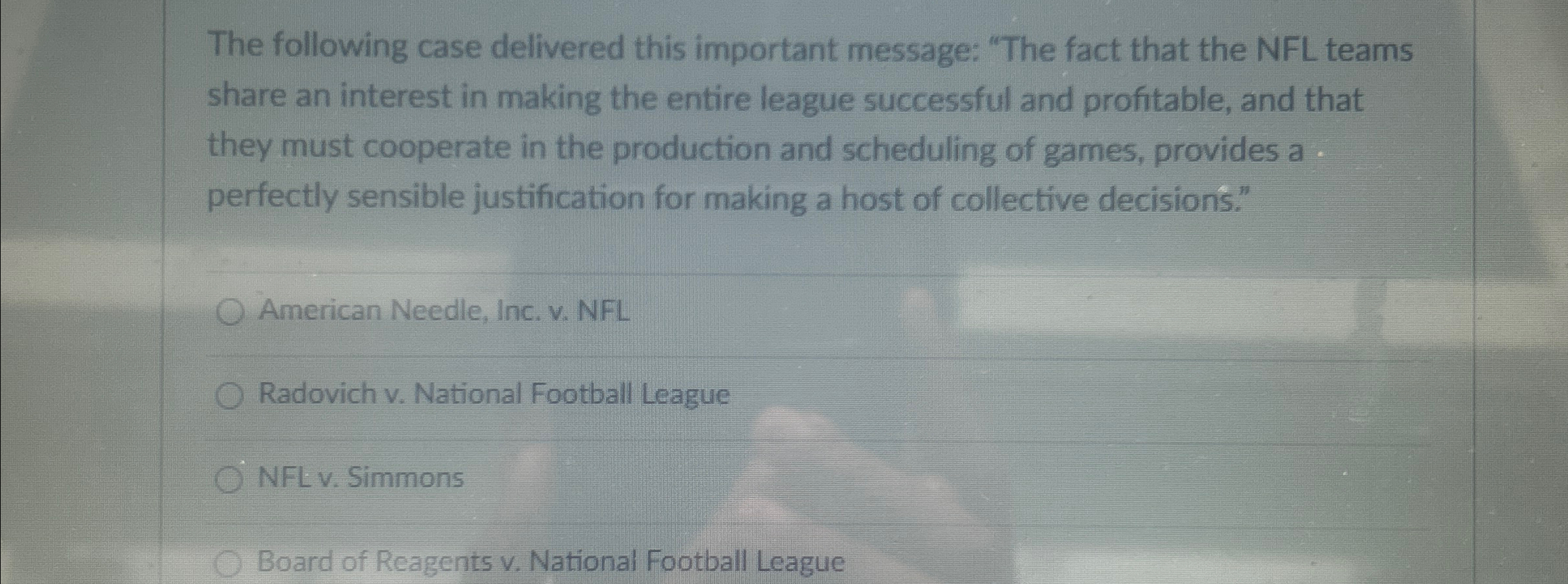 Solved The following case delivered this important message Chegg