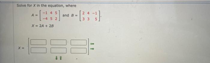 Solved Solve for x in the equation, where 1 4 -- [553)-(3:3) | Chegg.com