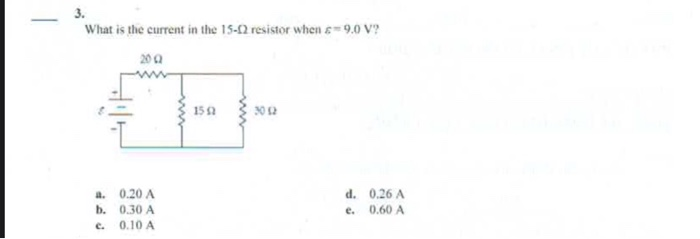 Solved 3. What is the current in the 15-12 resistor when | Chegg.com