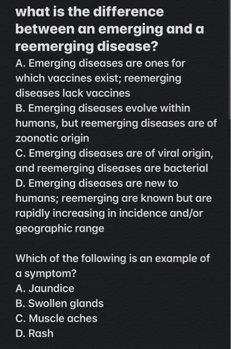 Solved What Is The Difference Between An Emerging And A Chegg Com