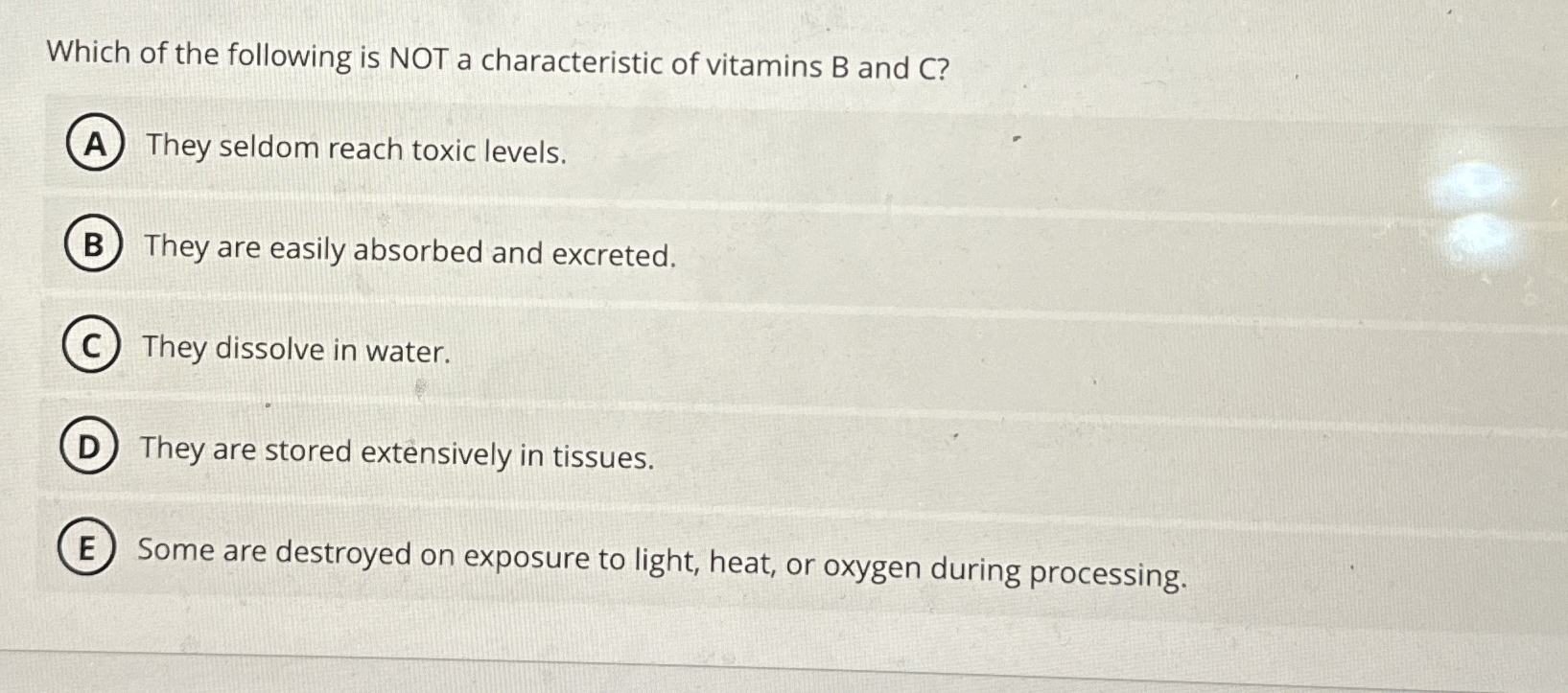 Solved Which of the following is NOT a characteristic of