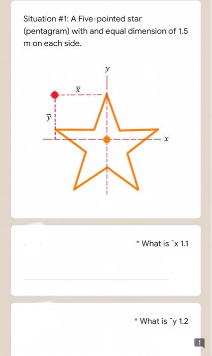 Solved Situation #1: A Five-pointed star (pentagram) with | Chegg.com