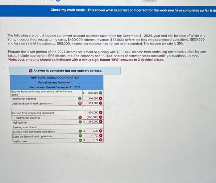 Solved The Following Are Partial Income Statement Account 0708