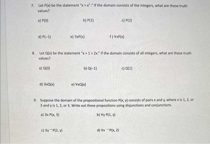 Solved 1 Let P X Denote The Statement X≤4 What Are