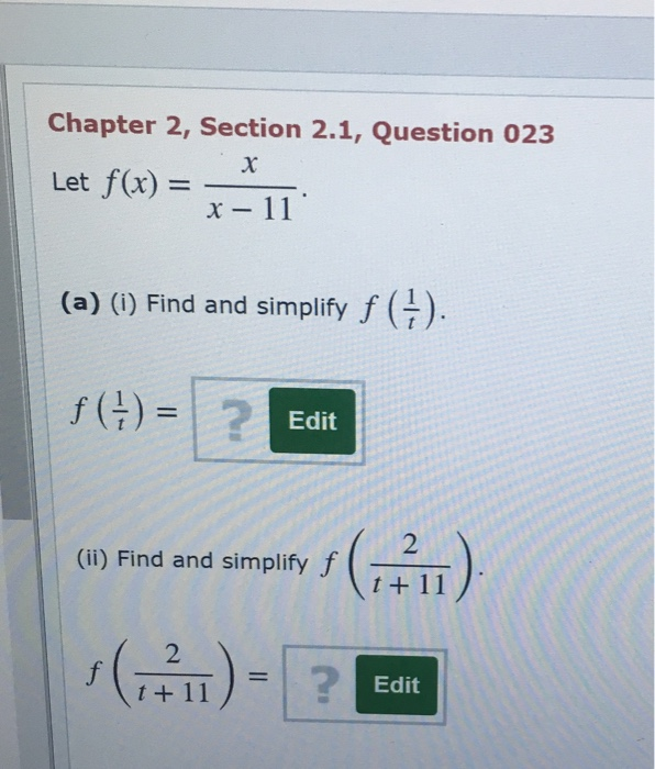 Solved Chapter 2, Section 2.1, Question 023 x Let f(x) = x - | Chegg.com