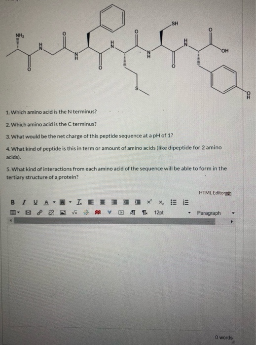 Solved 1. Which amino acid is the N terminus? 2. Which amino | Chegg.com