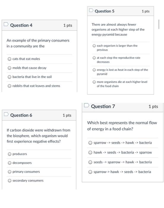 Solved Question 5 1 pts Question 4 1 pts There are almost | Chegg.com