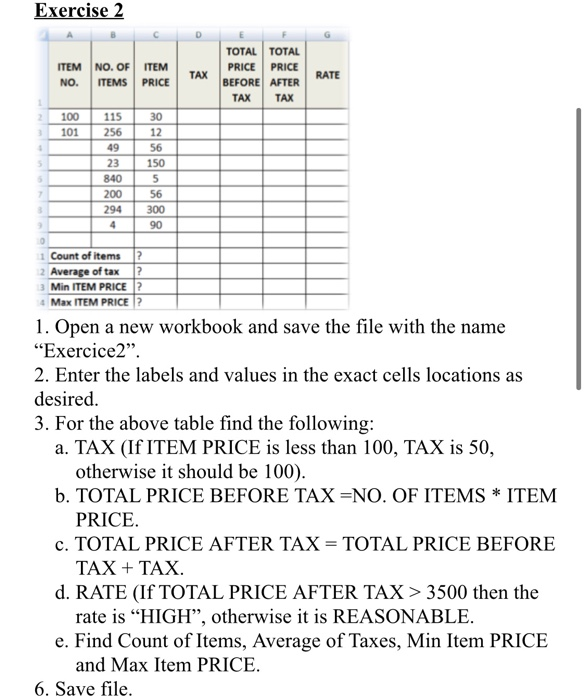 solved-exercise-2-item-no-of-item-no-items-price-tax-total-chegg