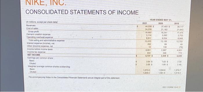 Solved Question 17 Did Nike pay cash repurchase any of |