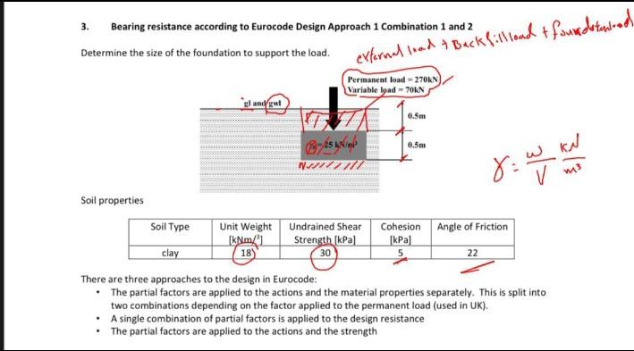 Solved 3. Bearing resistance according to Eurocode Design | Chegg.com