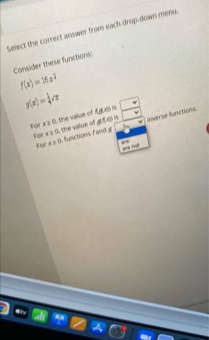Solved Select the correct answer from each drop-dow Consider | Chegg.com