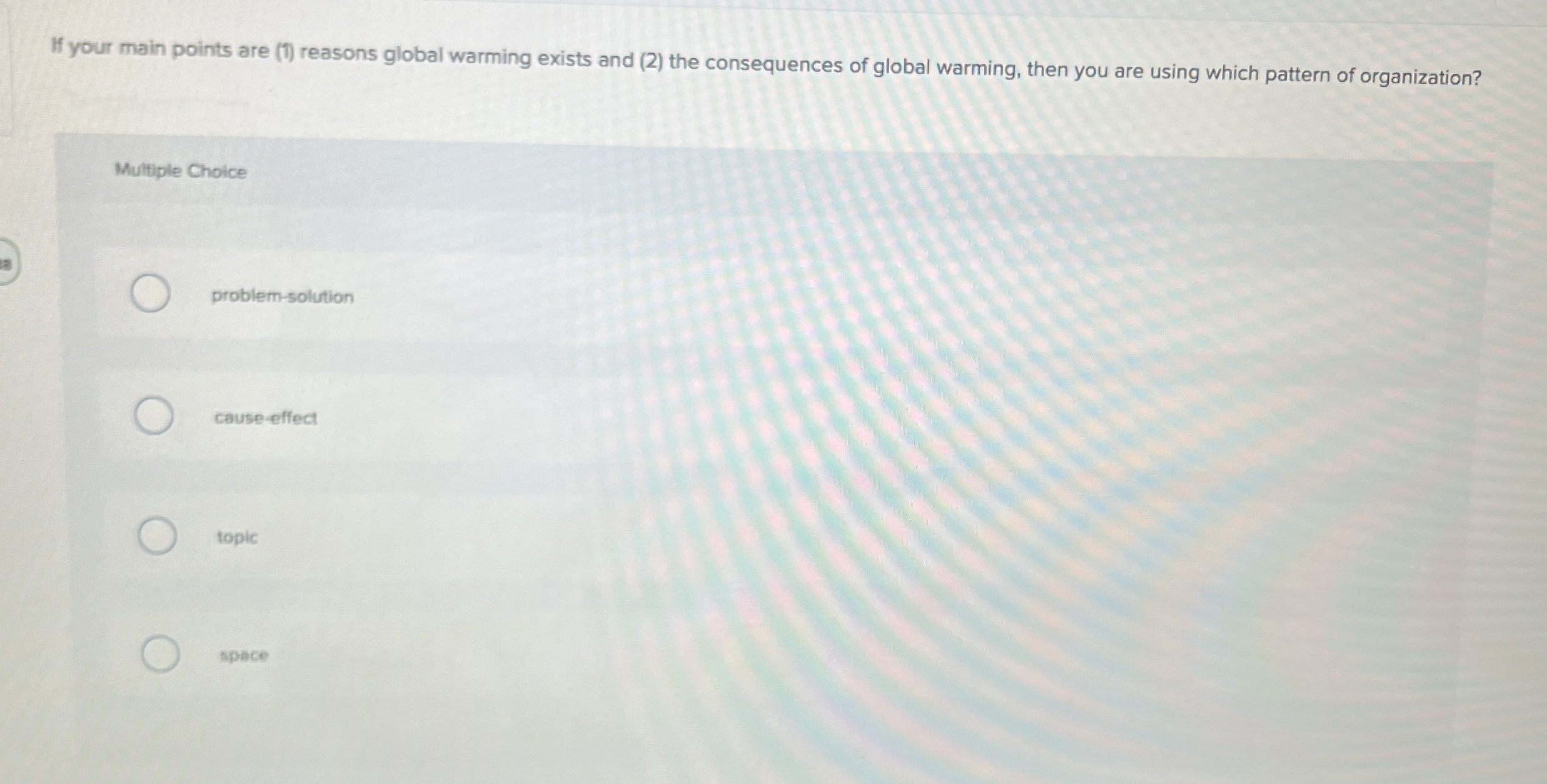 Solved If your main points are (1) ﻿reasons global warming | Chegg.com