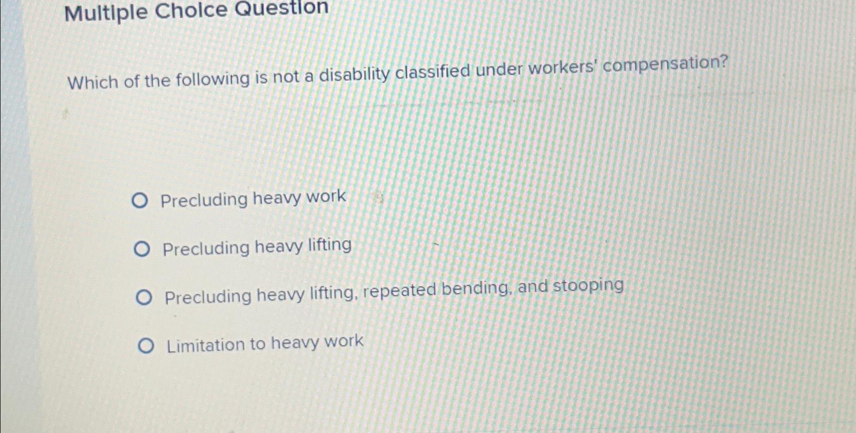 Solved Multiple Cholce QuestionWhich of the following is not | Chegg.com