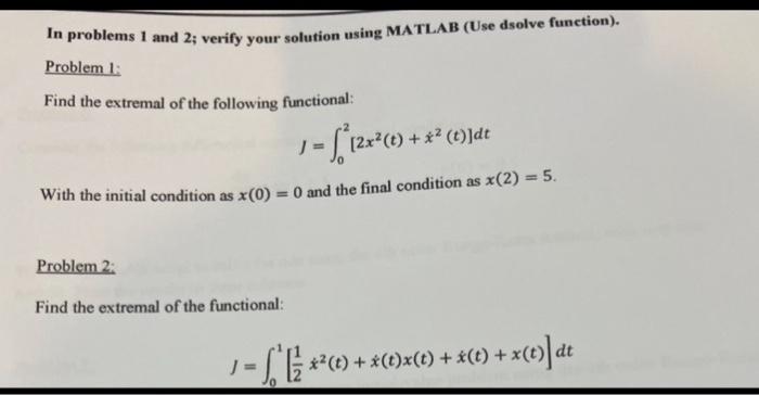 Solved In problems 1 and 2 ; verify your solution using | Chegg.com