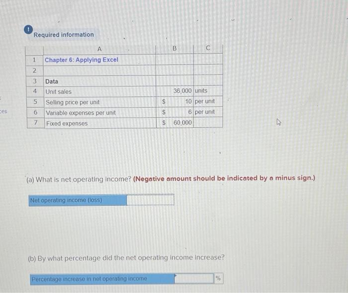 Solved ! Required Information A B C 1 Chapter 6: Applying | Chegg.com