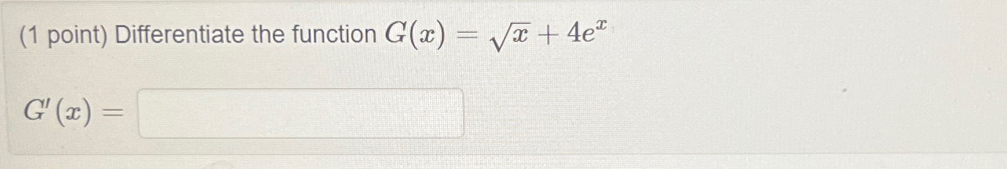 Solved 1 ﻿point ﻿differentiate The Function 7445