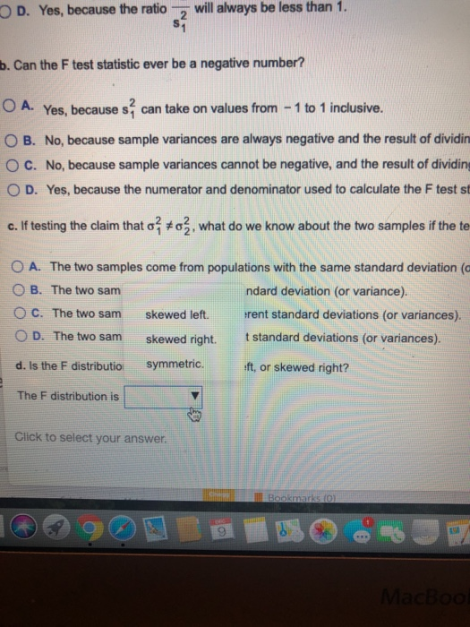 Solved Answer the following questions on the F test | Chegg.com