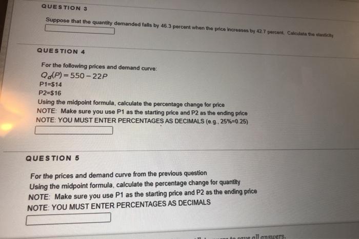Solved QUESTION 1 For the following demand and supply | Chegg.com