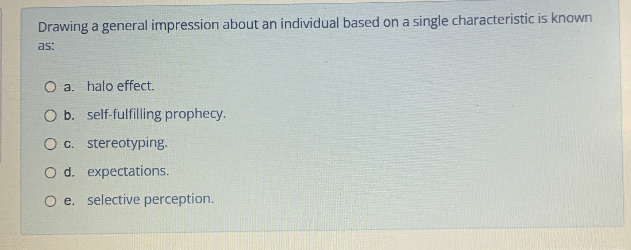 Solved Drawing a general impression about an individual | Chegg.com