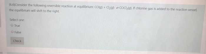 Solved (6.6)Consider the following reversible reaction at | Chegg.com