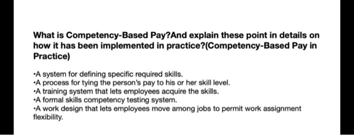 competency based pay system