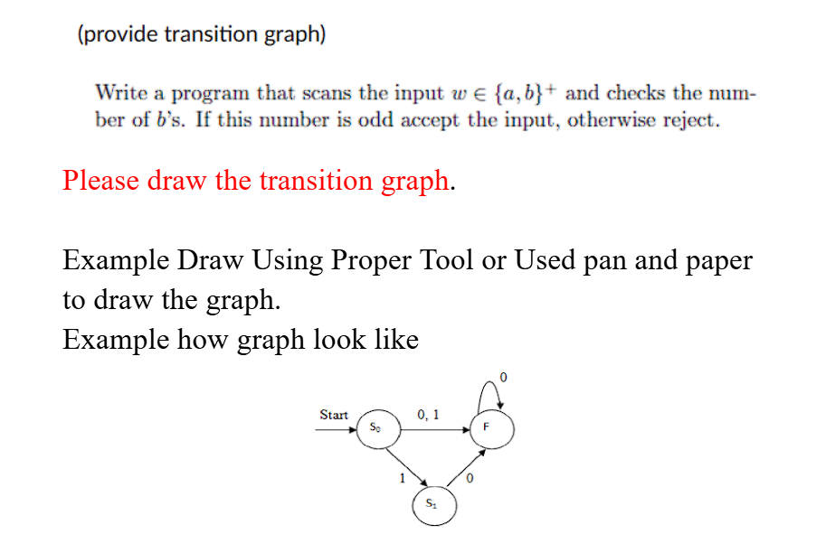Solved (provide transition graph) Write a program that | Chegg.com
