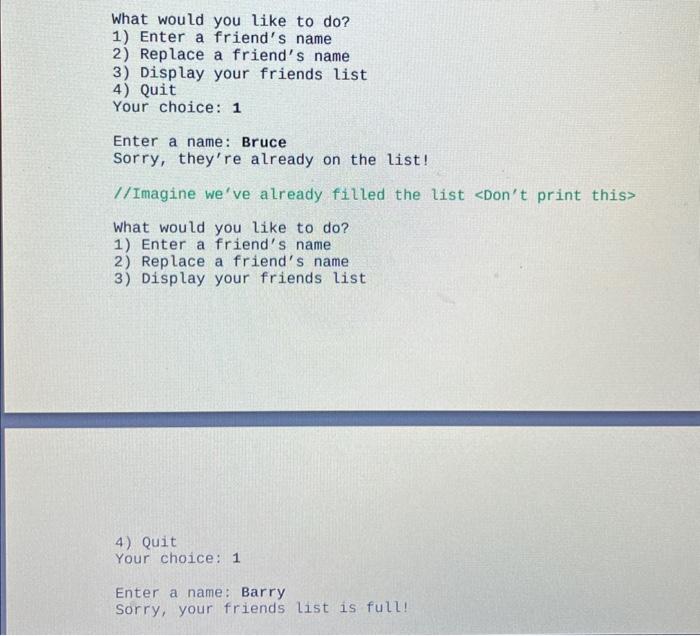 Solved *JAVA ONLY*Show outputs just as shown in picture | Chegg.com