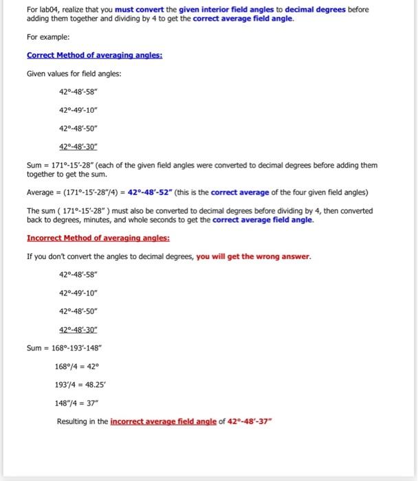 Solved Deliverables: a) Average angle at each angle point of | Chegg.com